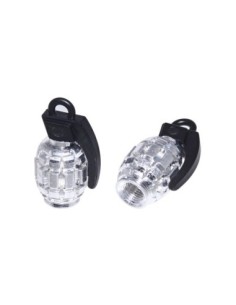 Grenade Valve Caps Chrome Schrader Valve.